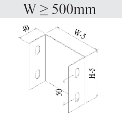 Chặn đầu cuối W ≥ 500mm